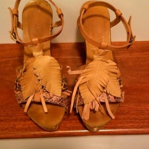 Cheetah print leather shoes